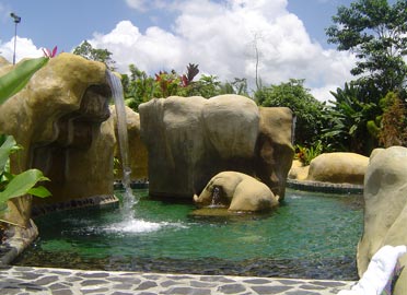 Visiting hot springs